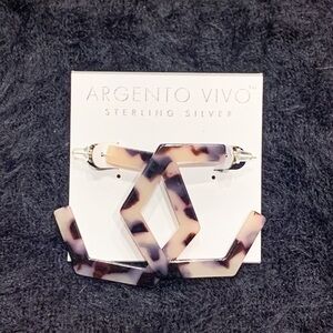 Argento Vivo Marbleized Hoop Earrings